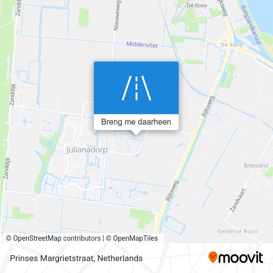 Prinses Margrietstraat kaart