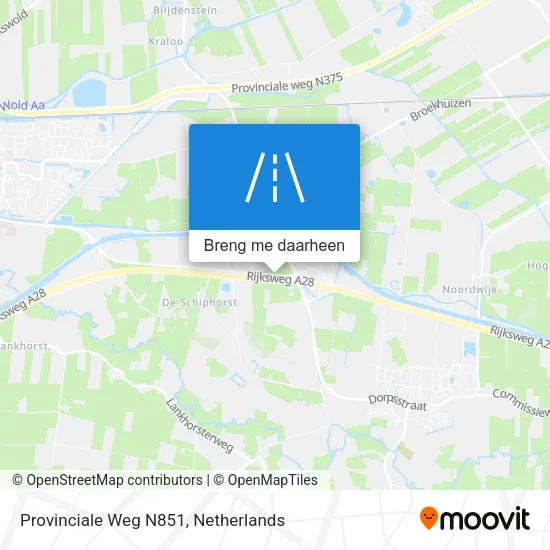 Provinciale Weg N851 kaart