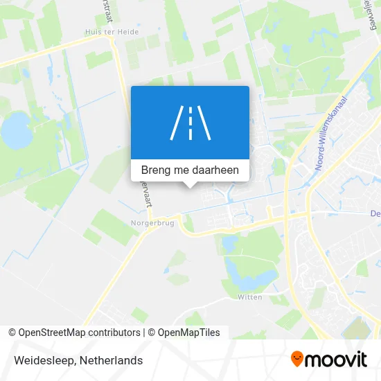 Weidesleep kaart