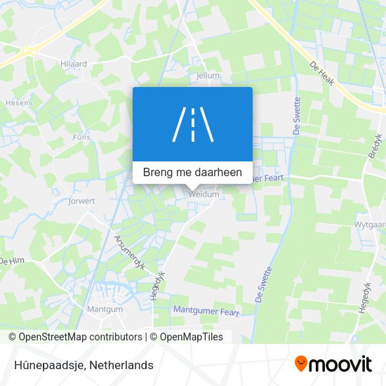Hûnepaadsje kaart
