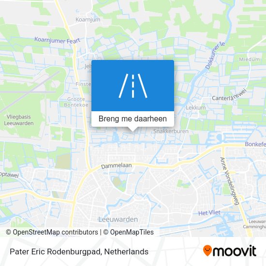 Pater Eric Rodenburgpad kaart