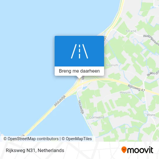 Rijksweg N31 kaart