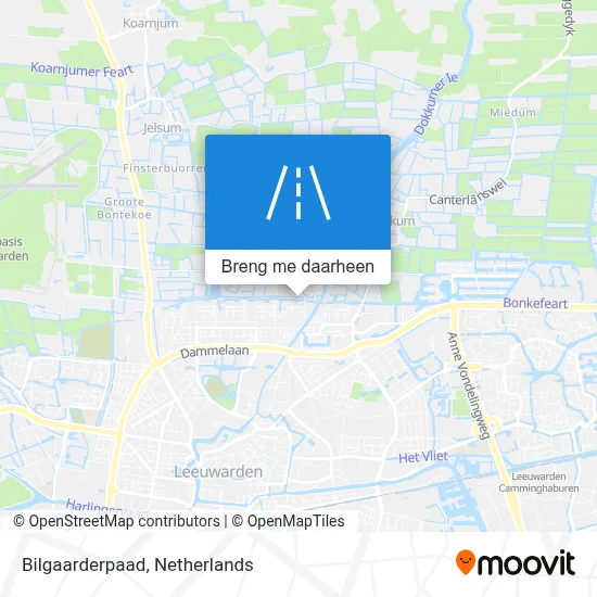 Bilgaarderpaad kaart