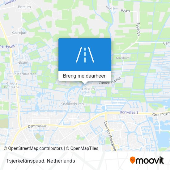 Tsjerkelânspaad kaart