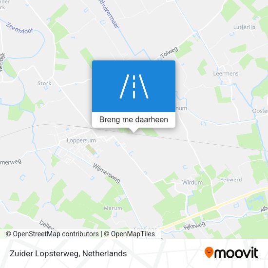 Zuider Lopsterweg kaart