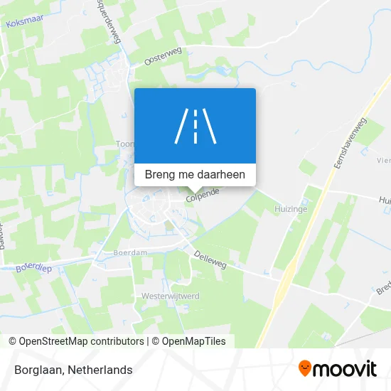 Borglaan kaart