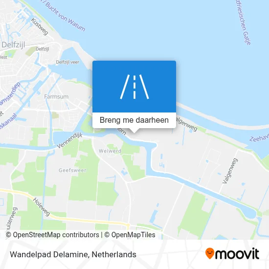 Wandelpad Delamine kaart