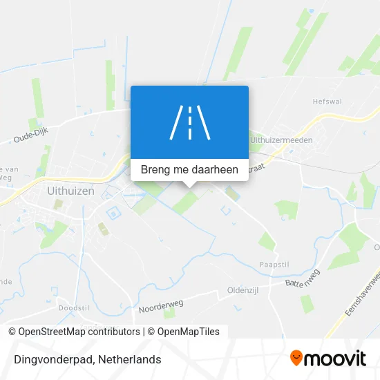 Dingvonderpad kaart