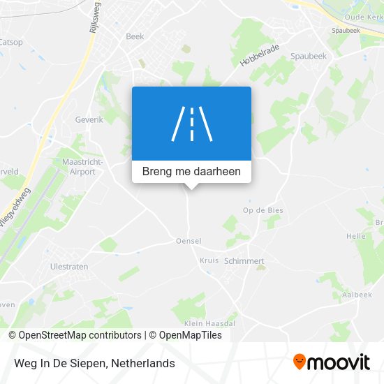 Weg In De Siepen kaart
