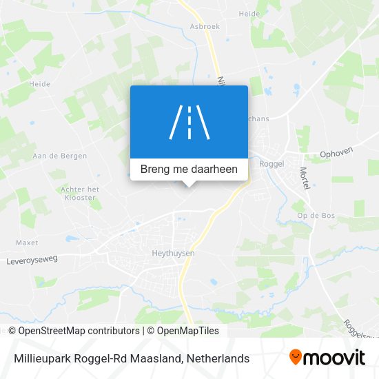 Millieupark Roggel-Rd Maasland kaart
