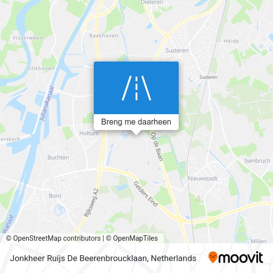 Jonkheer Ruijs De Beerenbroucklaan kaart