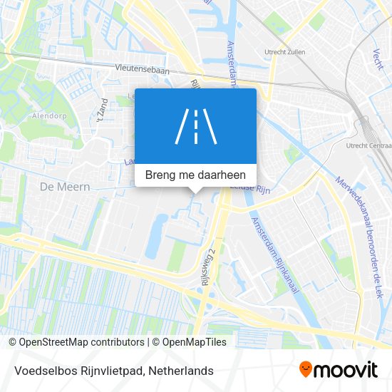 Voedselbos Rijnvlietpad kaart