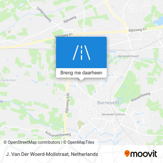 J. Van Der Woerd-Mollstraat kaart