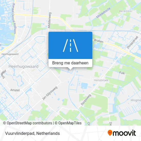 Vuurvlinderpad kaart