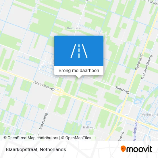Blaarkopstraat kaart