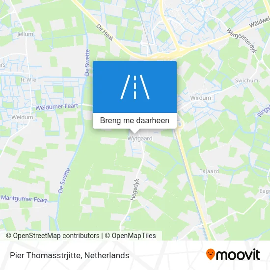 Pier Thomasstrjitte kaart