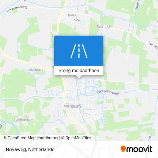 Novaweg kaart