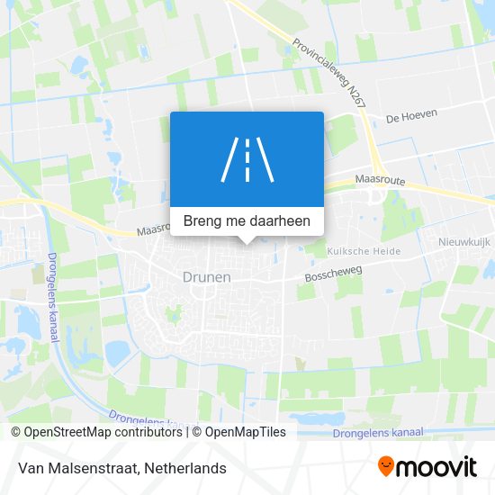 Van Malsenstraat kaart