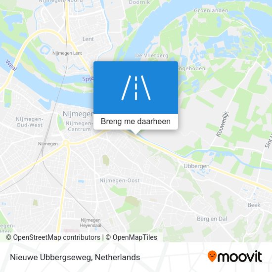 Nieuwe Ubbergseweg kaart