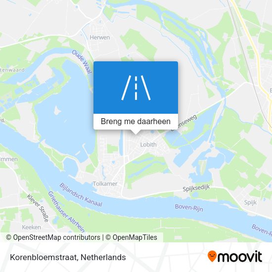 Korenbloemstraat kaart