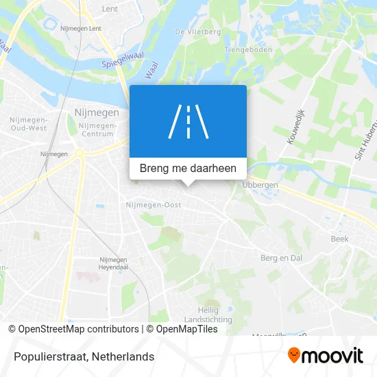 Populierstraat kaart