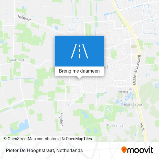 Pieter De Hooghstraat kaart