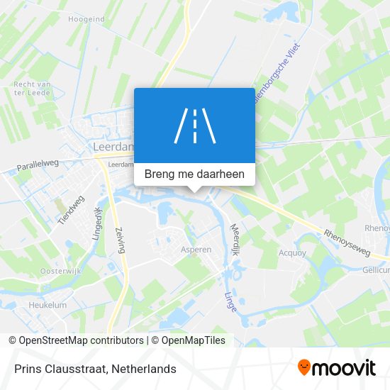 Prins Clausstraat kaart