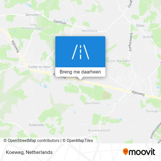Koeweg kaart