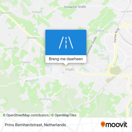Prins Bernhardstraat kaart