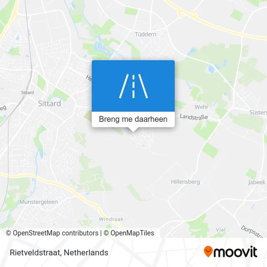 Rietveldstraat kaart