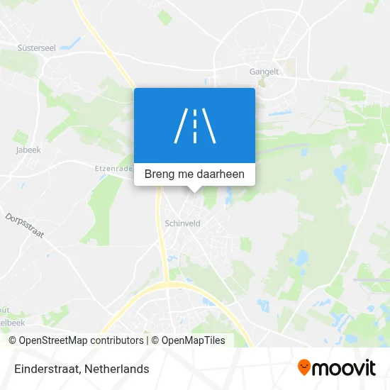 Einderstraat kaart
