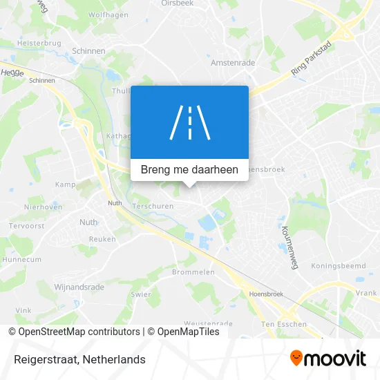 Reigerstraat kaart