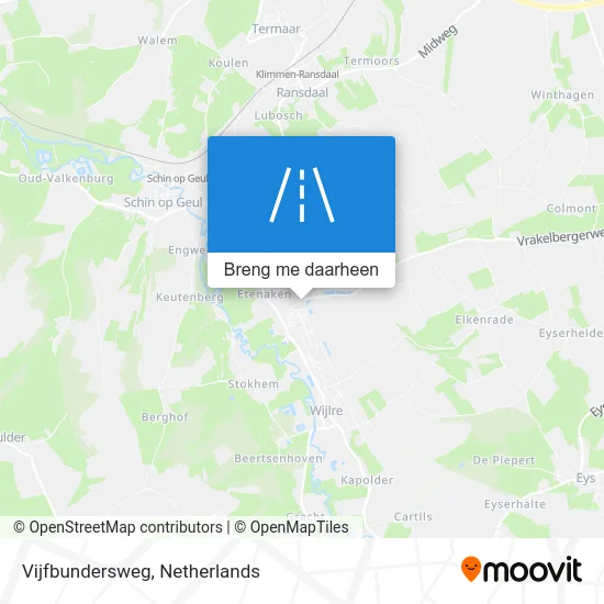 Vijfbundersweg kaart