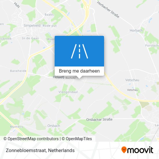 Zonnebloemstraat kaart