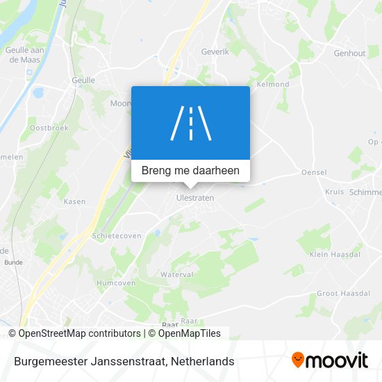 Burgemeester Janssenstraat kaart
