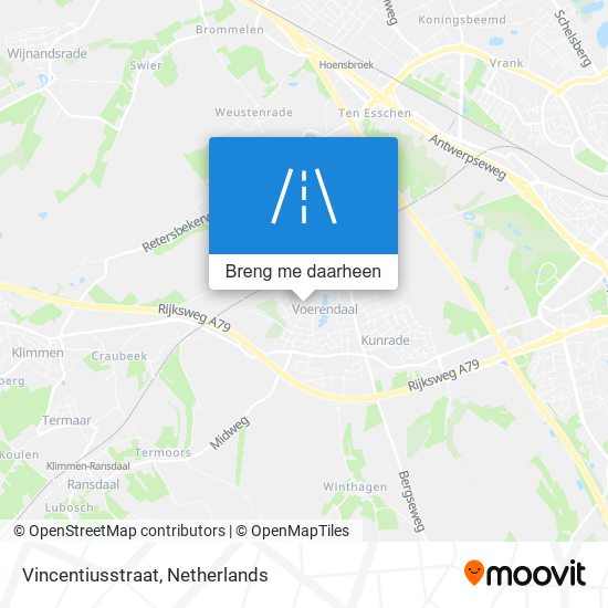 Vincentiusstraat kaart