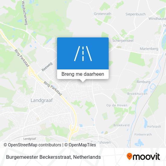 Burgemeester Beckersstraat kaart