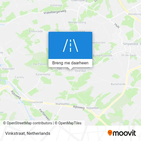 Vinkstraat kaart