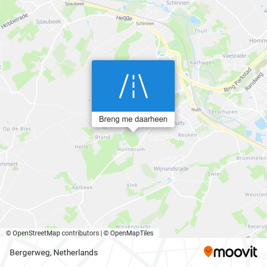 Bergerweg kaart