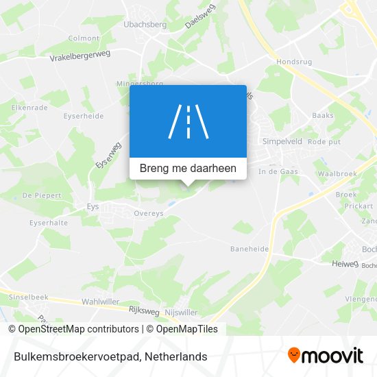Bulkemsbroekervoetpad kaart