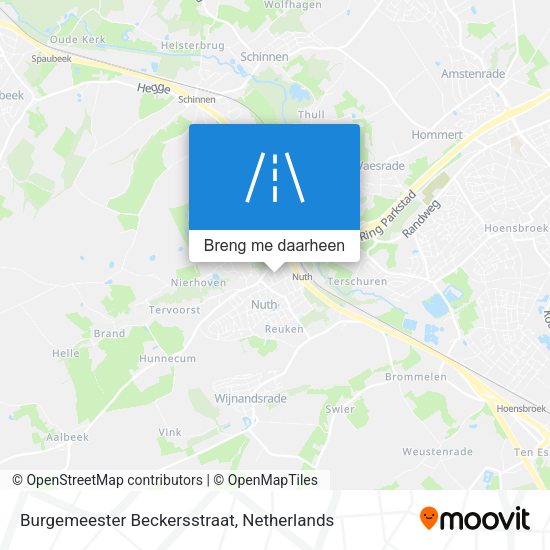 Burgemeester Beckersstraat kaart