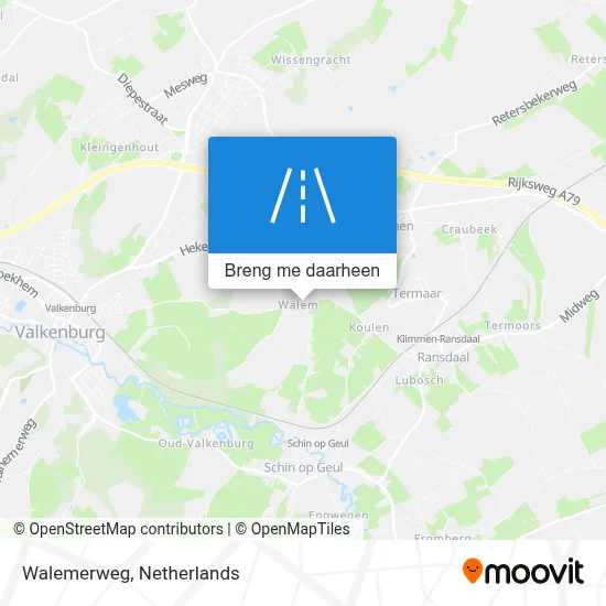 Walemerweg kaart