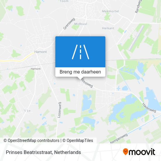 Prinses Beatrixstraat kaart