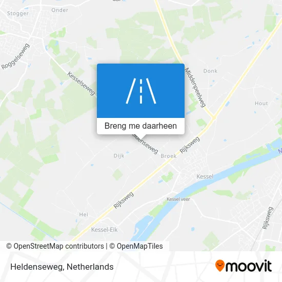 Heldenseweg kaart