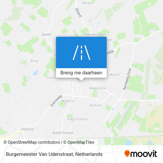 Burgemeester Van Udenstraat kaart