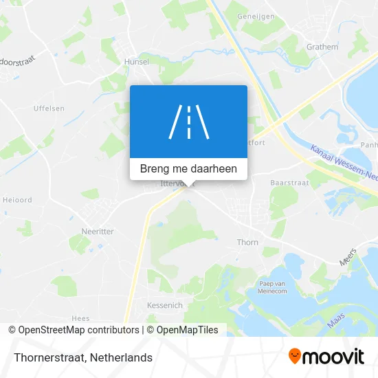 Thornerstraat kaart