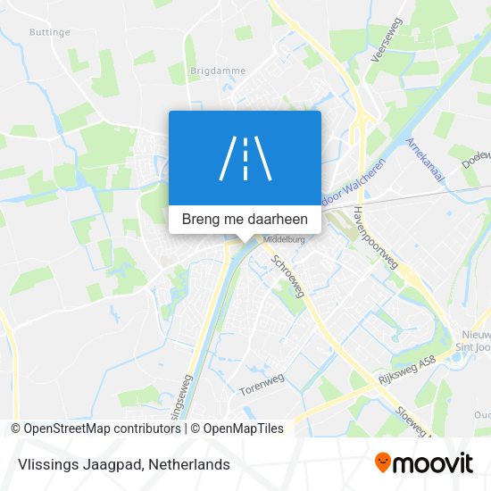 Vlissings Jaagpad kaart