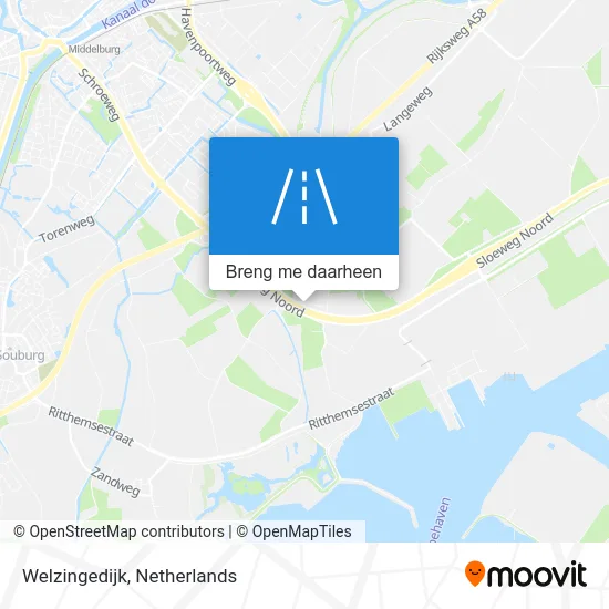 Welzingedijk kaart