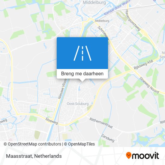 Maasstraat kaart