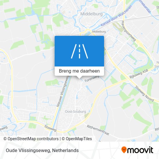 Oude Vlissingseweg kaart